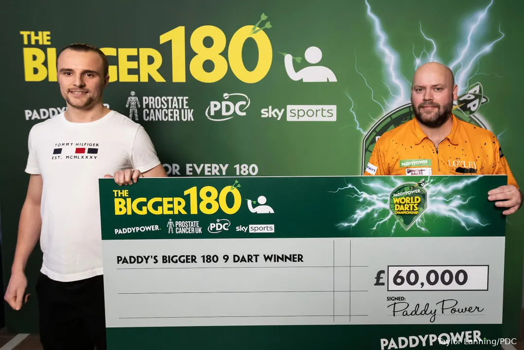 Paddy Power 9 nine darter fan prize winner